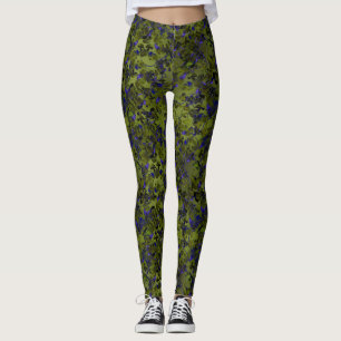 Legging Caneleiras do design da videira de salto
