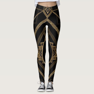 Legging Caneleiras do design do art deco