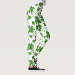 Legging Caneleiras do dia da senhora Sorte Trevo St