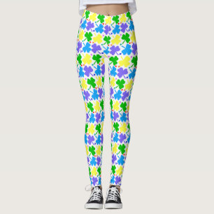 Legging Caneleiras do dia de St Patrick colorido dos