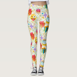 Legging caneleiras do emoji do feliz aniversario