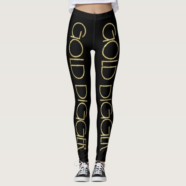 Legging Caneleiras do escavador Dourado (Frente)