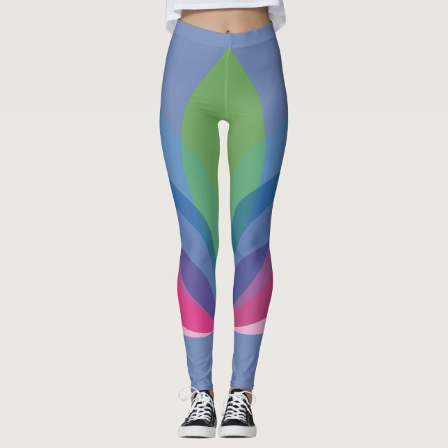Legging Caneleiras do exercício projetadas pelo ajustado (Frente)