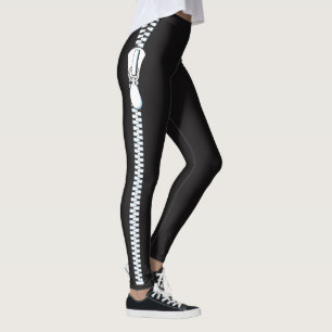 Legging "Caneleiras do fecho de correr grande"