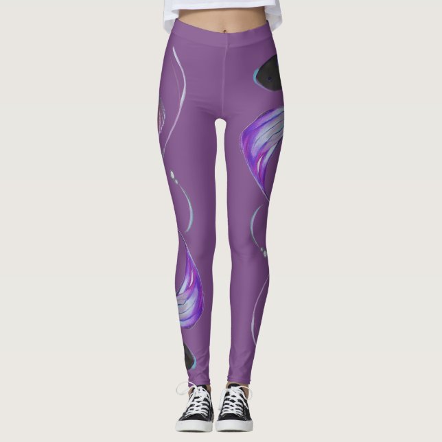 Legging Caneleiras do fluxo (Frente)