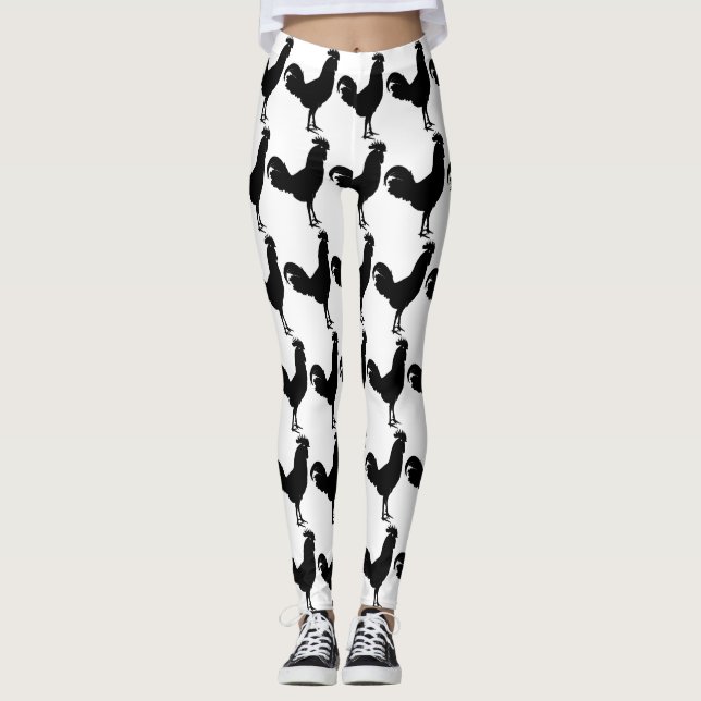 Legging Caneleiras do galo/galinha (Frente)