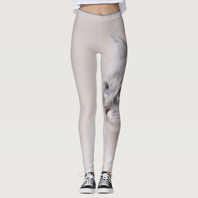 Legging Caneleiras do gato de Ragdoll (Frente)