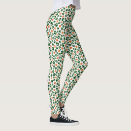 Legging Caneleiras do impressão da pata do dia de St