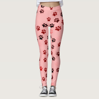 Legging Caneleiras do impressão da pata para amantes do