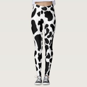 Legging Caneleiras do impressão da vaca