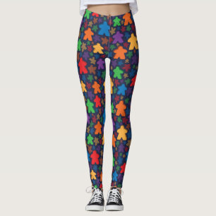 Legging Caneleiras do impressão de Meeple