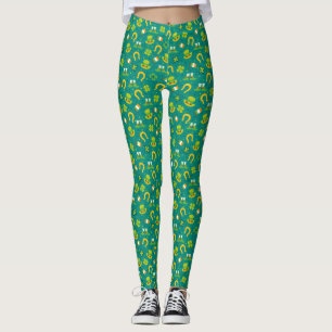 Legging Caneleiras do impressão do dia de Patrick de sant