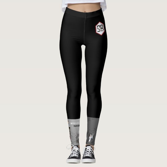 Legging Caneleiras do logotipo de SciBabe (Frente)