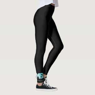 Legging Caneleiras do logotipo do tornozelo de MSD