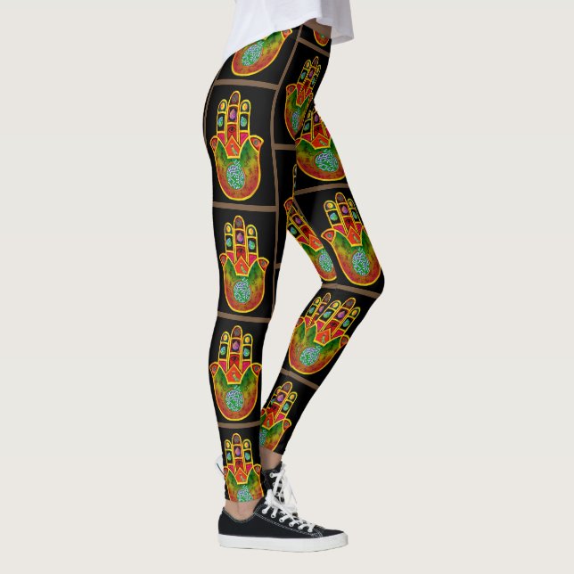Legging Caneleiras do Mah Jongg Hamsa (Direita)