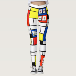 Legging Caneleiras do Mah Jonng-Mondrian