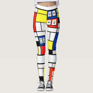 Legging Caneleiras do Mah Jonng-Mondrian