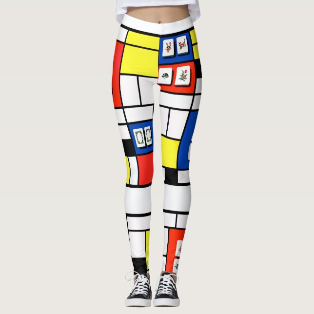 Legging Caneleiras do Mah Jonng-Mondrian (Frente)