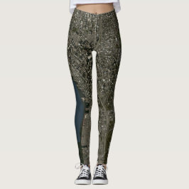 Legging Caneleiras do mapa de Seattle Sat
