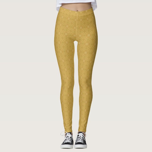 Legging Caneleiras do ouro da colheita (Frente)