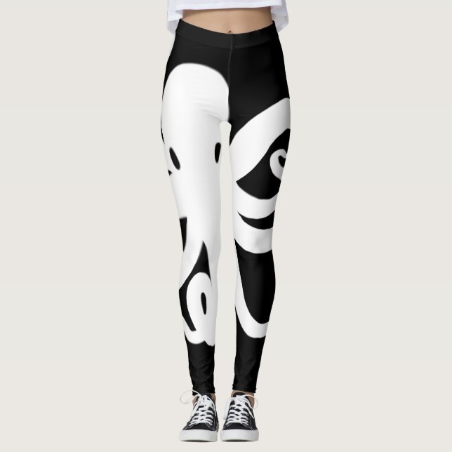 Legging Caneleiras do polvo - calamar Kraken (Frente)