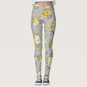 Legging Caneleiras do rosa amarelo do chique