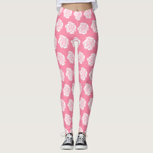 Legging Caneleiras do rosa branco