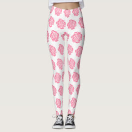 Legging Caneleiras do rosa do rosa