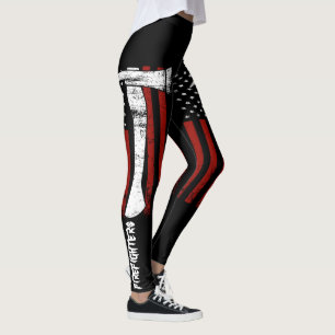 Legging caneleiras do sapador-bombeiro das mulheres