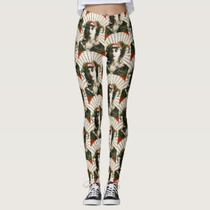 Legging Caneleiras do Sorceress do vintage