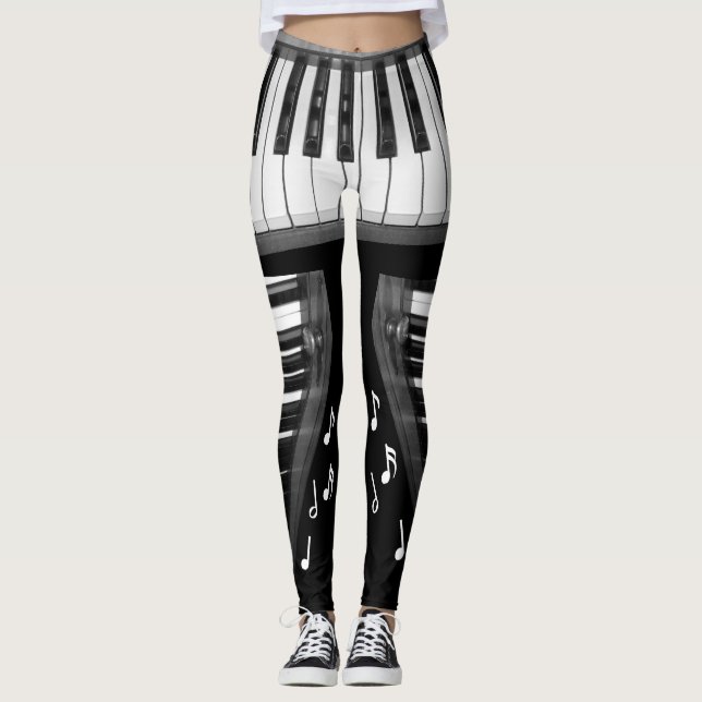 Legging Caneleiras do teclado de piano (Frente)