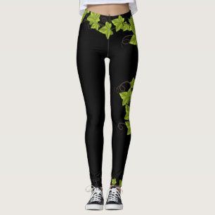Legging caneleiras do teste padrão da hera
