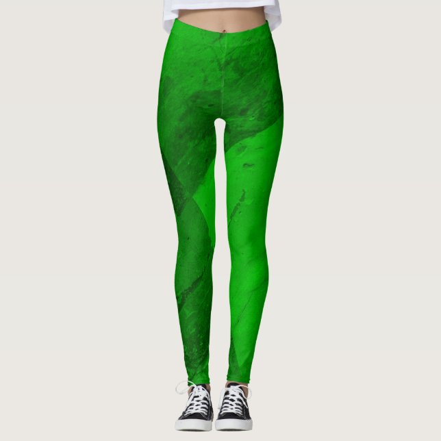 Legging Caneleiras do verde esmeralda (Frente)