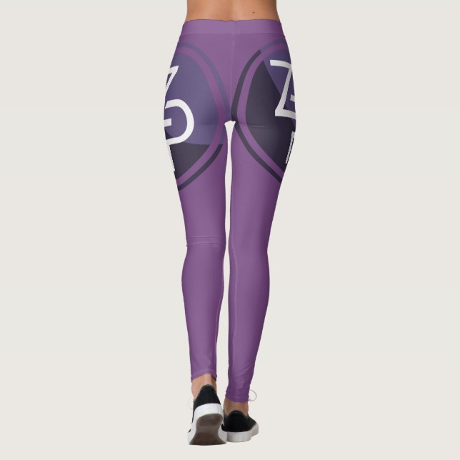 Legging Caneleiras do zPIV de PIVX roxas (Verso)