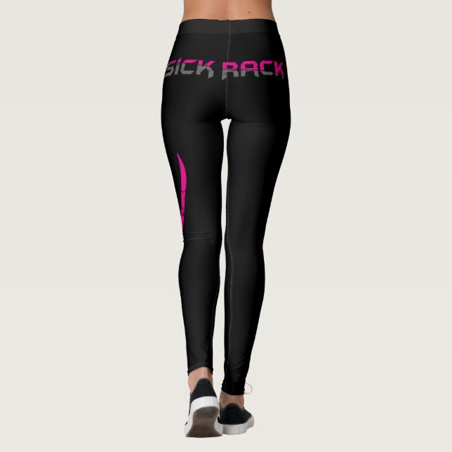 Legging Caneleiras doentes do roupa da cremalheira (Verso)