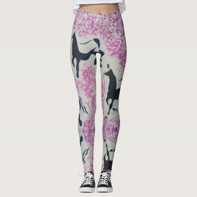 Legging Caneleiras dos cavalos (Frente)