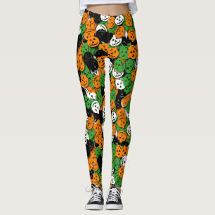Legging Caneleiras dos confetes da O-Lanterna de Jack -