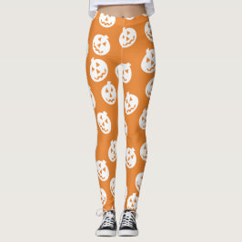 Legging Caneleiras dos confetes de Jack O'Lantern
