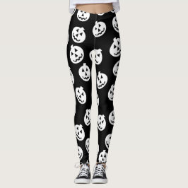 Legging Caneleiras dos confetes de Jack O'Lantern