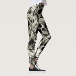 Legging Caneleiras dos crânios