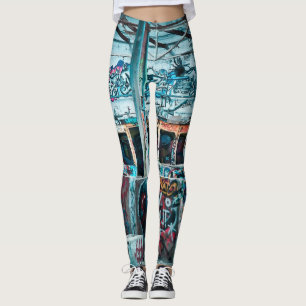 Legging Caneleiras dos grafites da arte da rua
