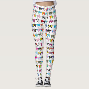 Legging Caneleiras dos porcos do vôo em seguido