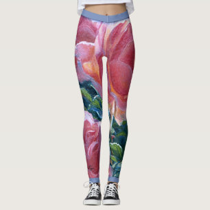 Legging "Caneleiras dos rosas corais"