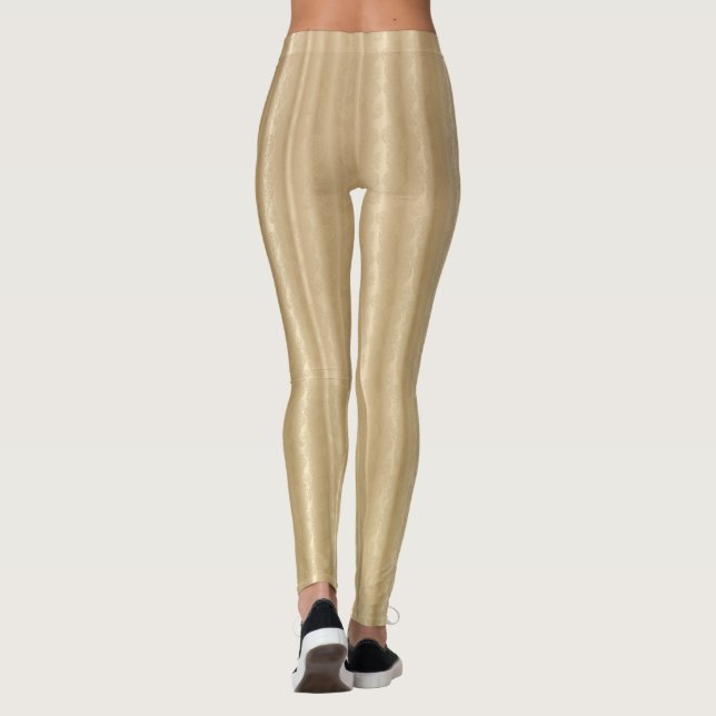 Legging Caneleiras douradas do shimmer (Verso)