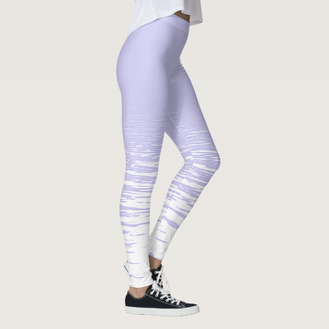 Legging Caneleiras em máscaras claras da lavanda (Direita)
