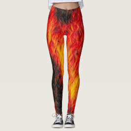 Legging Caneleiras encarnados do fogo