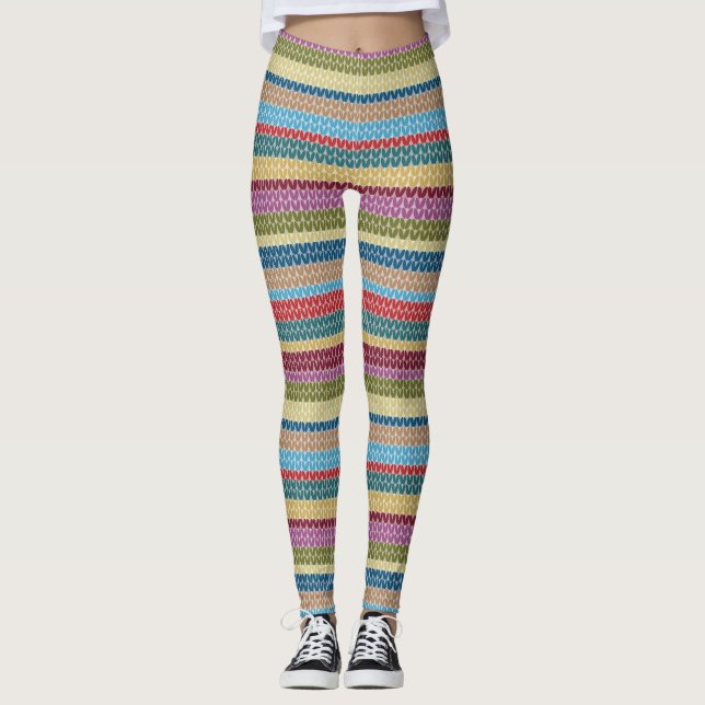 Legging Caneleiras feitas malha (Frente)