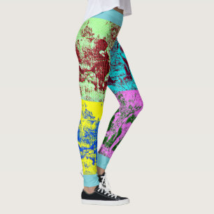 Legging Caneleiras feitas sob encomenda da vaca do pop art