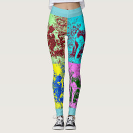 Legging Caneleiras feitas sob encomenda da vaca do pop art