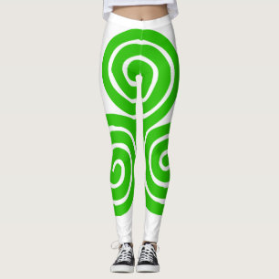 Legging Caneleiras felizes do branco de Triskel St Patrick